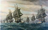 Unknown the Battle of the Virginia Capes painting
